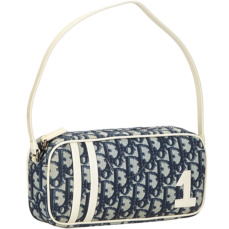 

Dior Blue Oblique Canvas Trotter Shoulder Bag