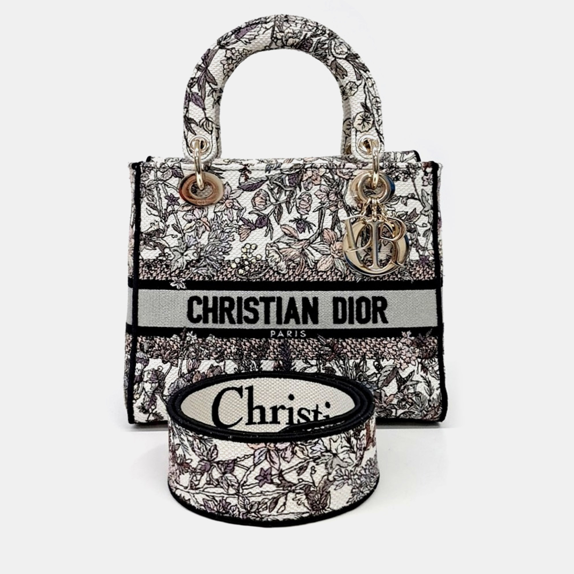 

Christian Dior Multicolor Fabric D-Lite Lady Bag Medium