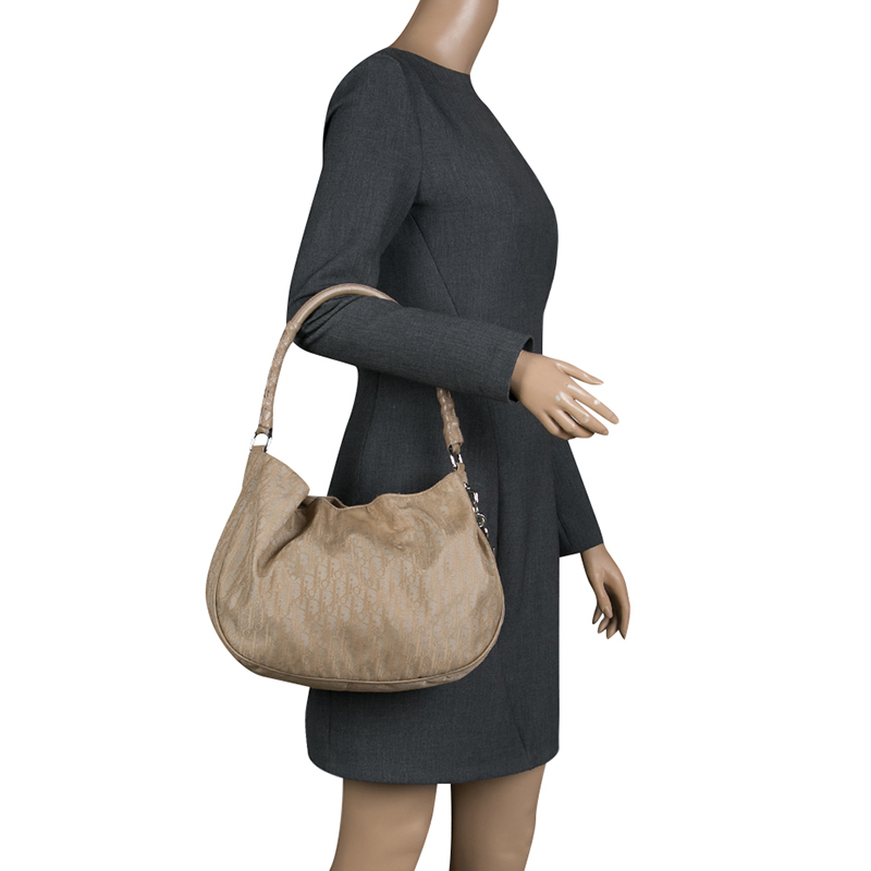 

Dior Beige Diorissimo Canvas and Leather Lovely Hobo