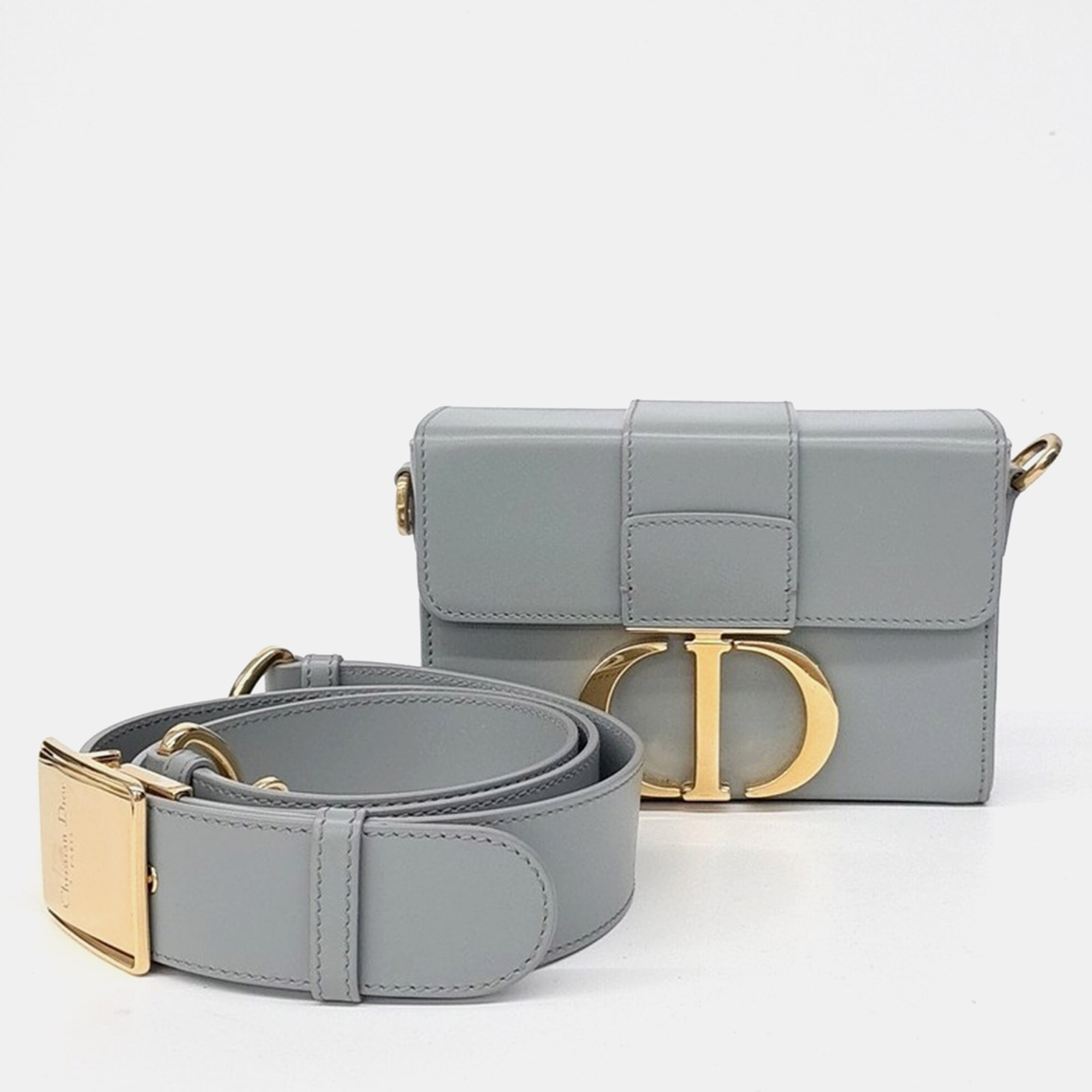

Dior Grey Leather 30 Montaigne Box Bag