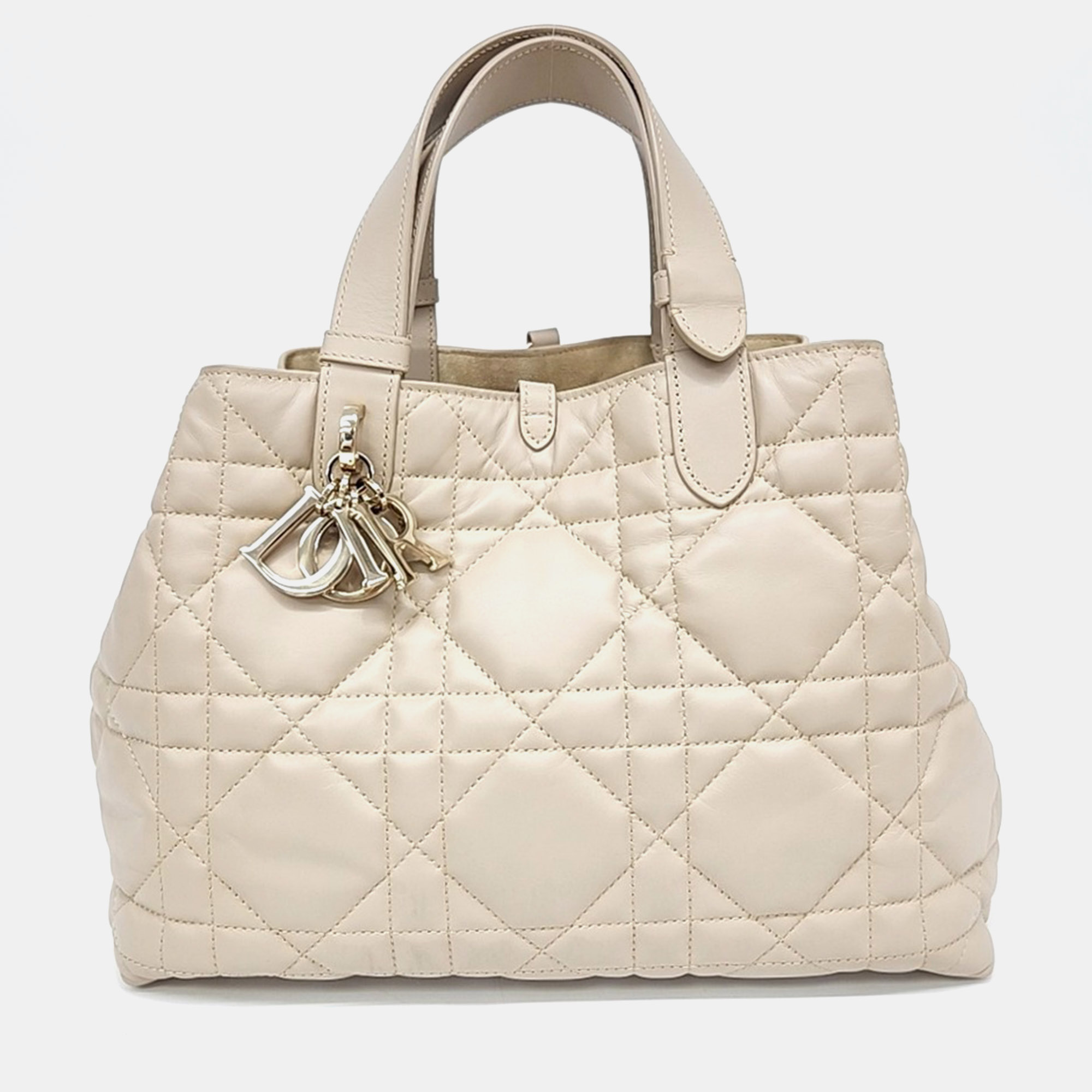 

Dior Beige Leather Christian Dior Toujours Small