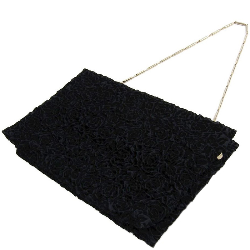 

Dior Navy Blue Velvet Frame Evening Bag