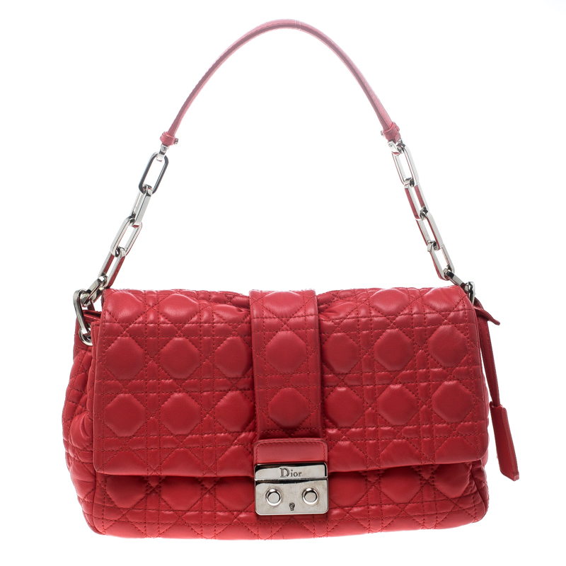 Dior Red Cannage Leather New Lock Flap Bag Dior | The Luxury Closet