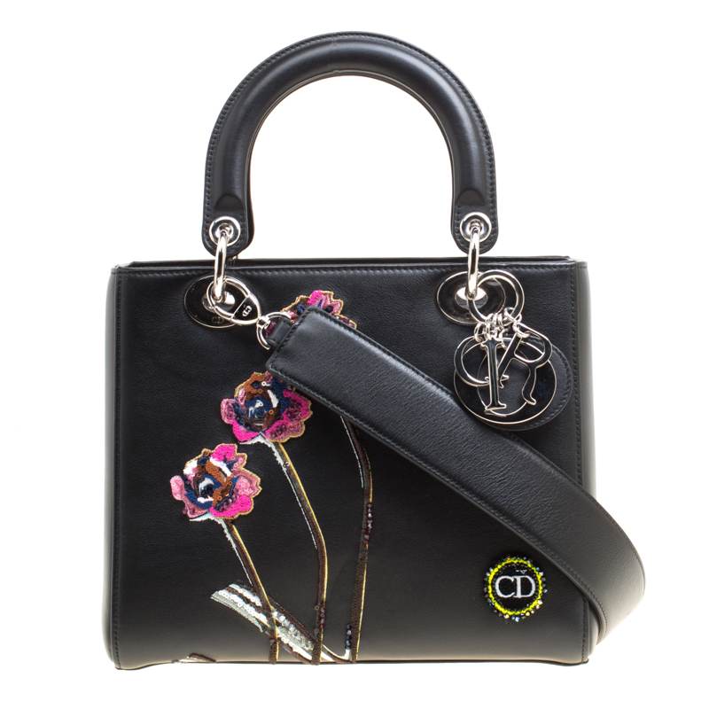 مملوكة مسبقًا حقيبة يد ديور ليدي ديور متوسطة جلد بيج