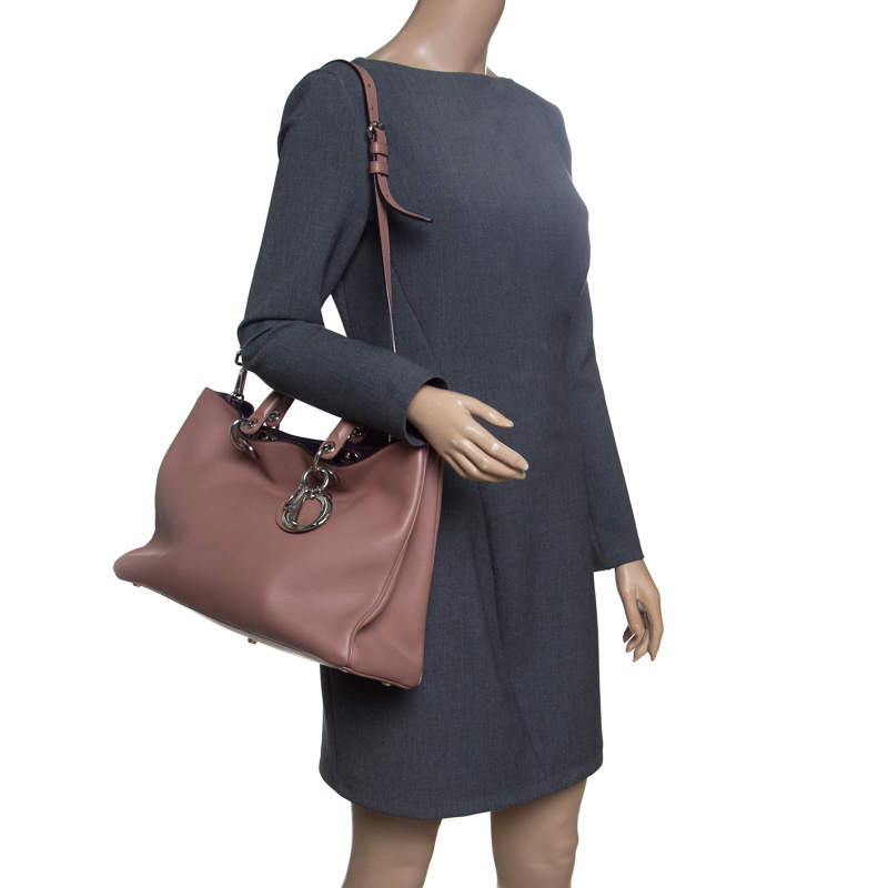 

Dior Light Brown Leather  Diorissimo Shopper Tote