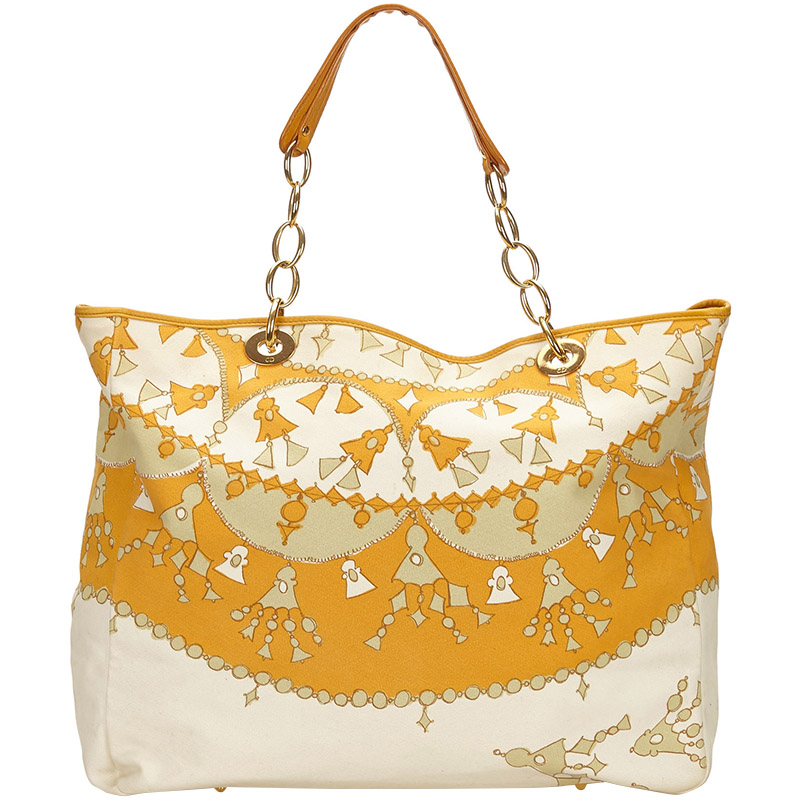 Pre Owned Dior Multicolor Printed Canvas Shopper Tote