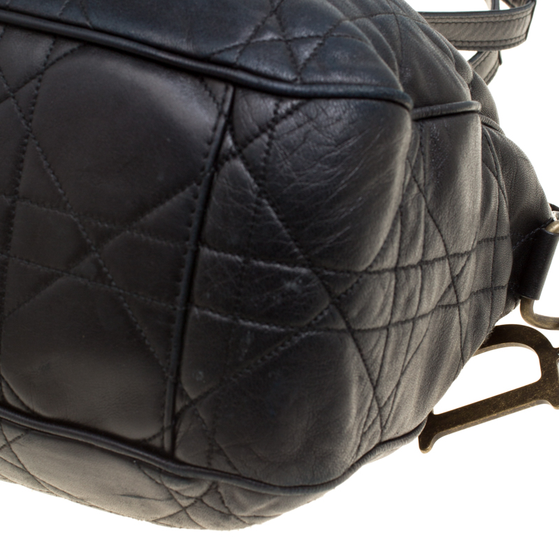 Dior Black Cannage Leather Bucket Bag Pony-style calfskin ref.304368 - Joli  Closet