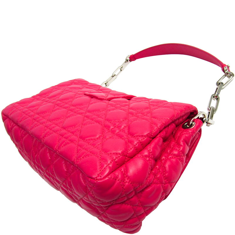 

Dior Pink Cannage Quilted Leather New Lock Flap Bag