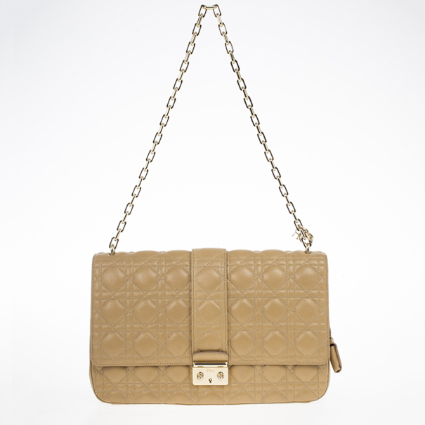 Pre Owned Dior Beige Miss Dior Large Bag