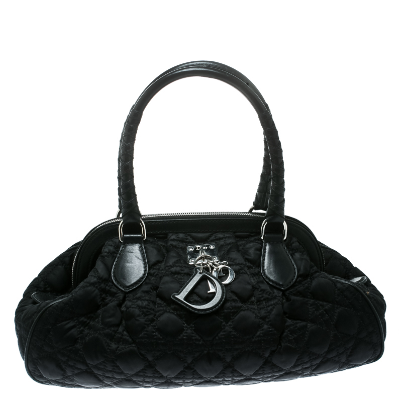 Dior Black Cannage Nylon Charming Doctor Bag
