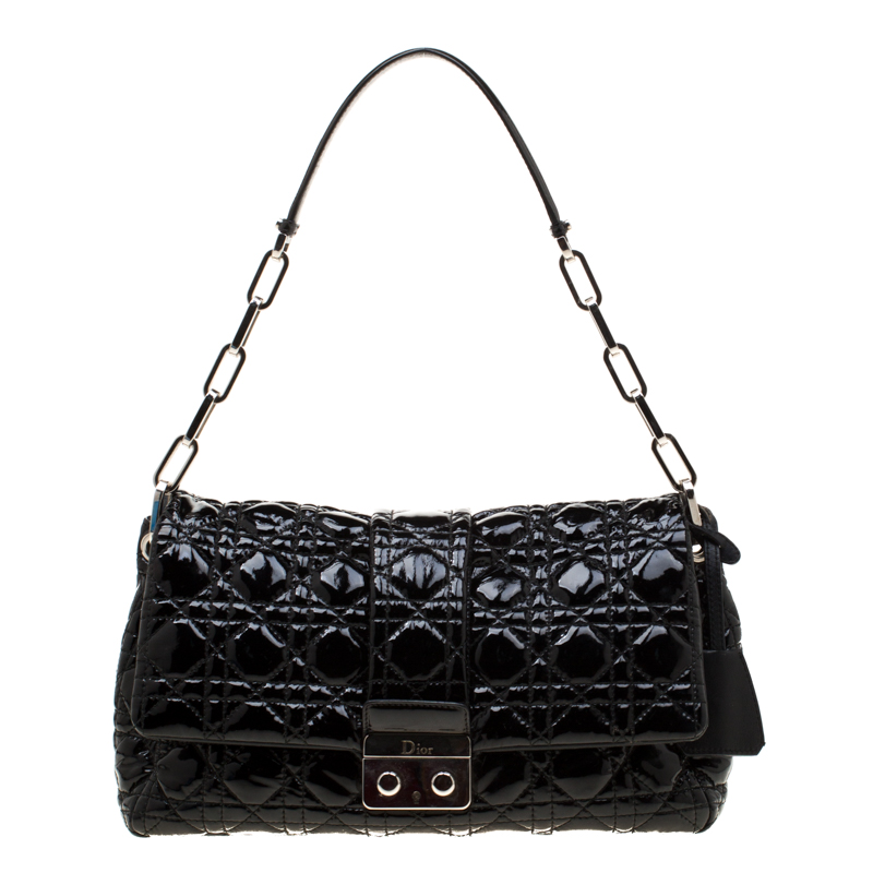 مملوكة مسبقًا حقيبة ديور نيولوك كاناج وردي لامع مبطن بق لاب