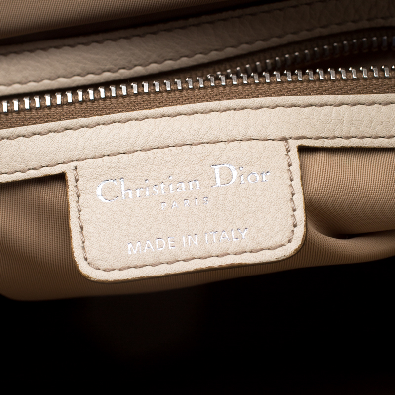 Pre Owned Dior Beige Diorissimo My Dior Frame Satchel