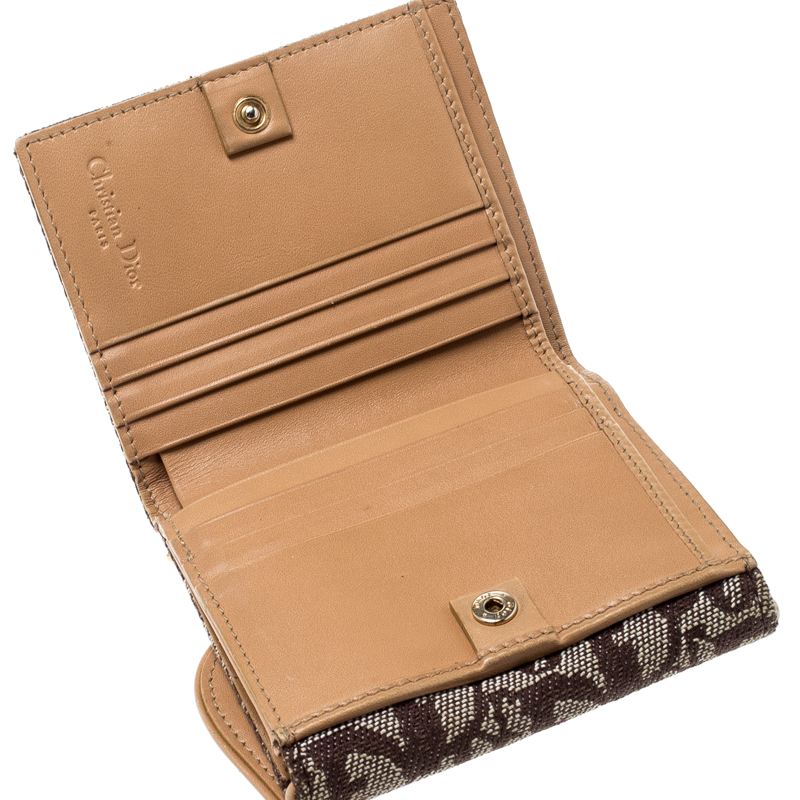 

Dior Beige/Brown Diorissimo Fabric Compact Wallet