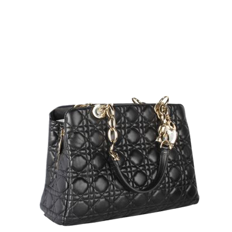 

Dior Black Cannage Leather  Soft Tote