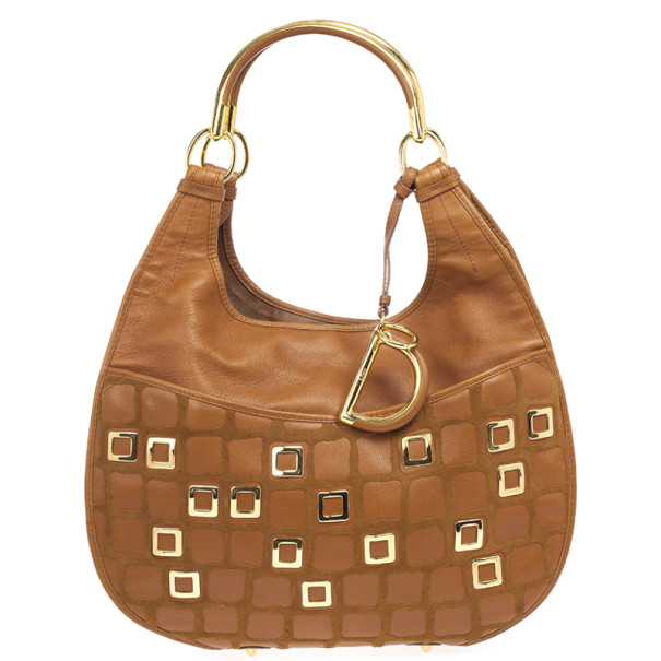 مملوكة مسبقًا Dior Camel Leather Medium 61 Hobo
