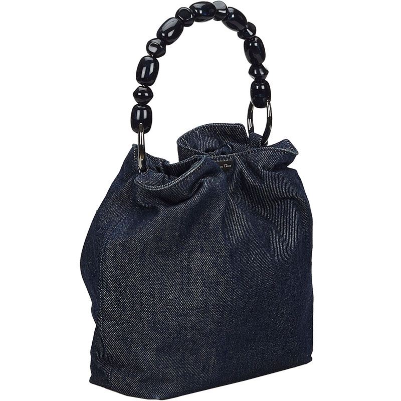 

Christian Dior Blue Denim Malice Top Handle Bag