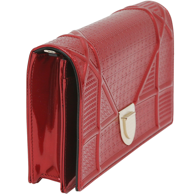 

Dior Metallic Red Micro Cannage Leather Small Diorama Shoulder Bag