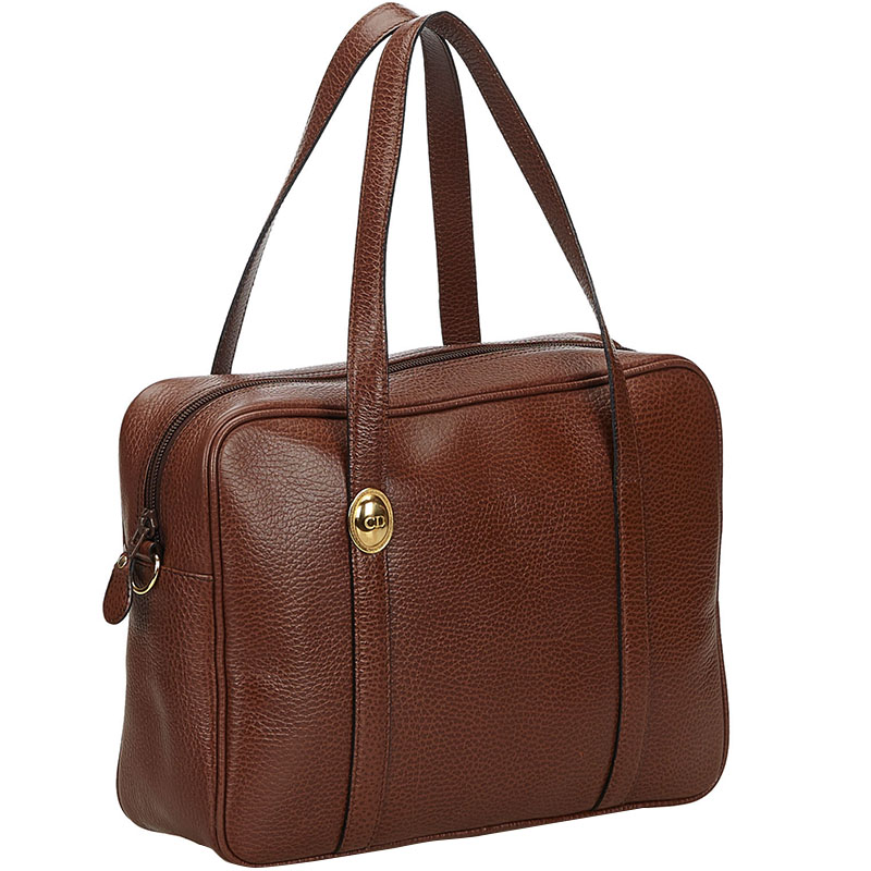 

Dior Dark Brown Leather Top Handle Bag