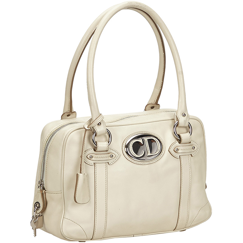 

Christian Dior White Leather Everyday Bag