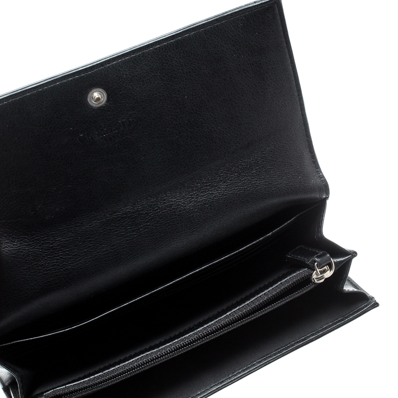 

Dior Black Diorissimo Patent Leather Continental Wallet
