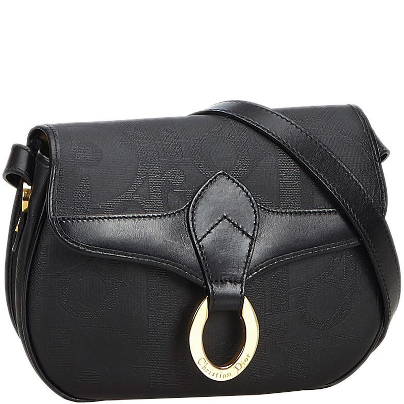 

Dior Black Oblique Canvas Crossbody Bag