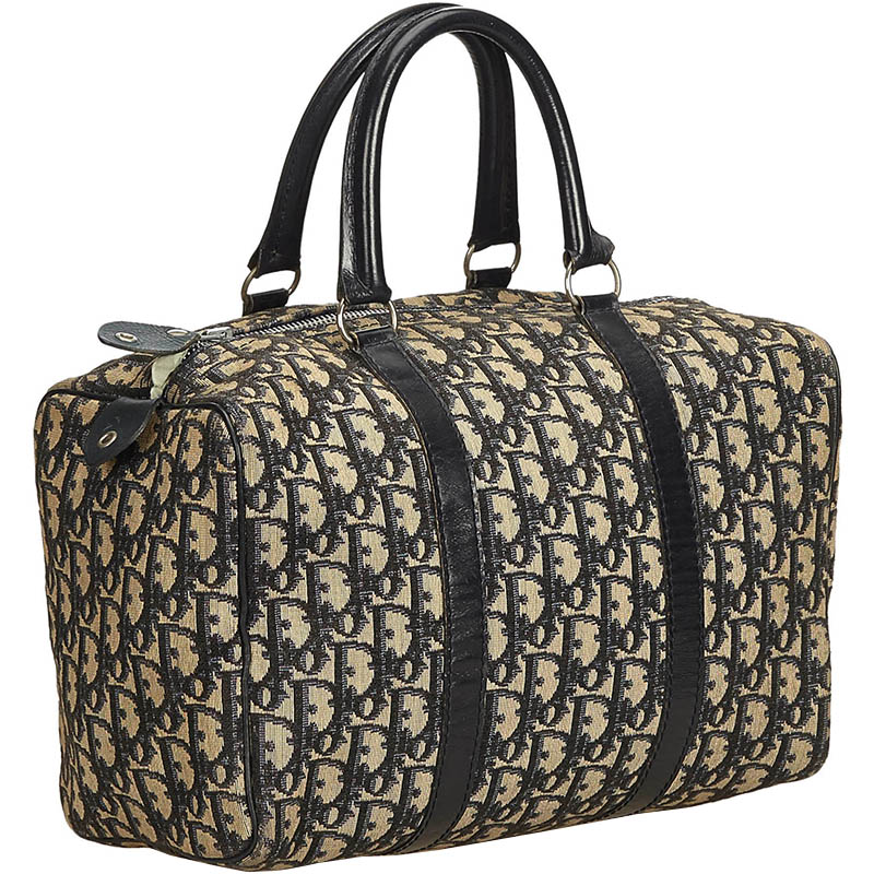 

Dior Gray Oblique Canvas Boston Bag, Grey