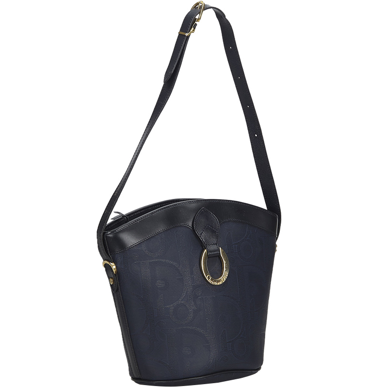 

Dior Navy PVC Oblique Crossbody Bag, Navy blue
