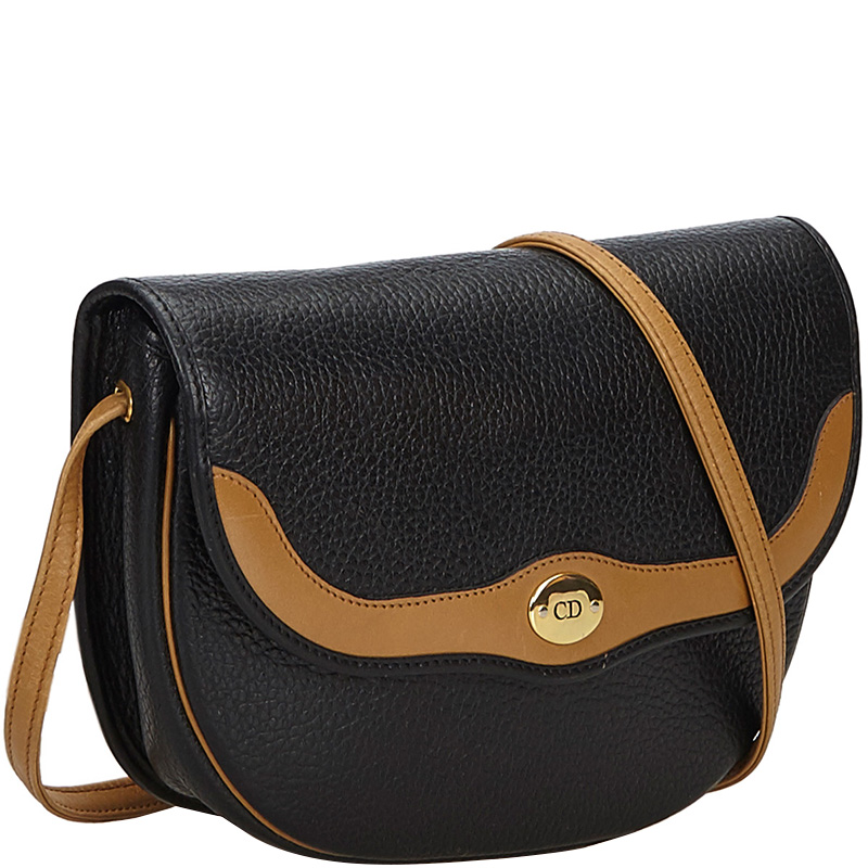 

Dior Black/Brown Leather Crossbody Bag