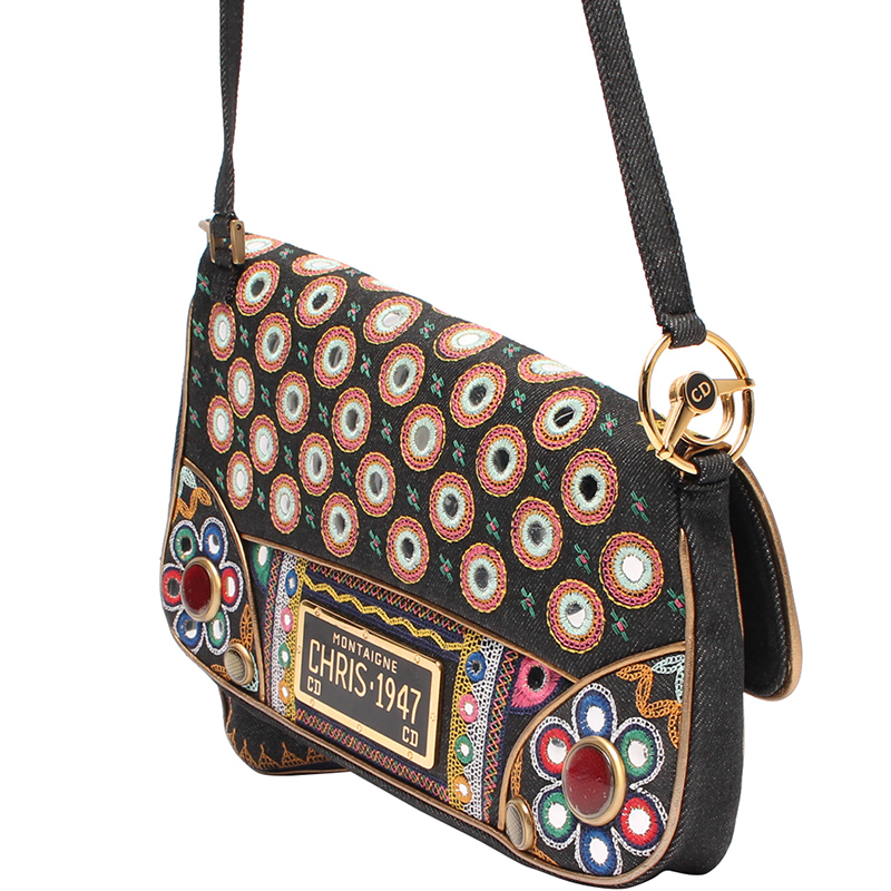 

Dior MultiColor Montaigne Denim Shoulder Bag