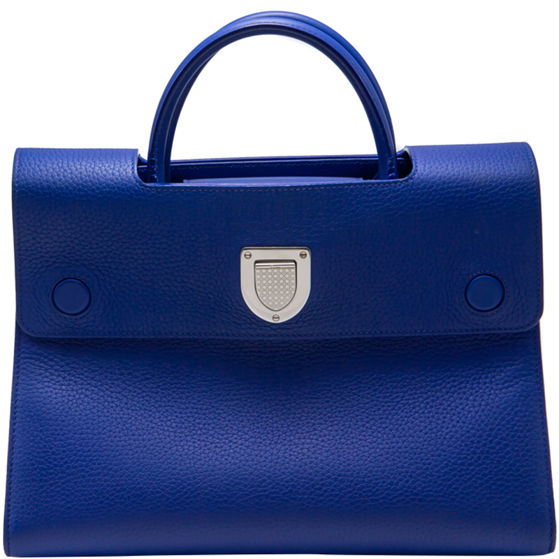 Pre Owned Dior Blue Leather Medium Diorever Bag