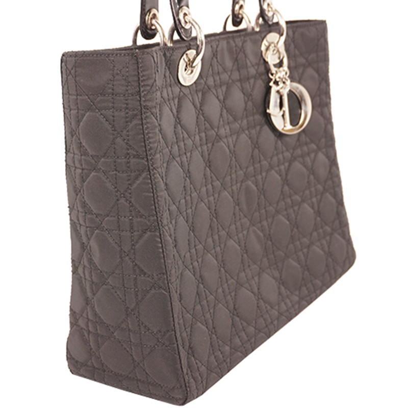 

Dior Black Quilted Nylon Lady Dior Bag