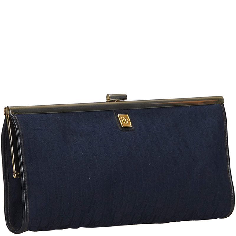 

Dior Blue Oblique Canvas Clutch Bag