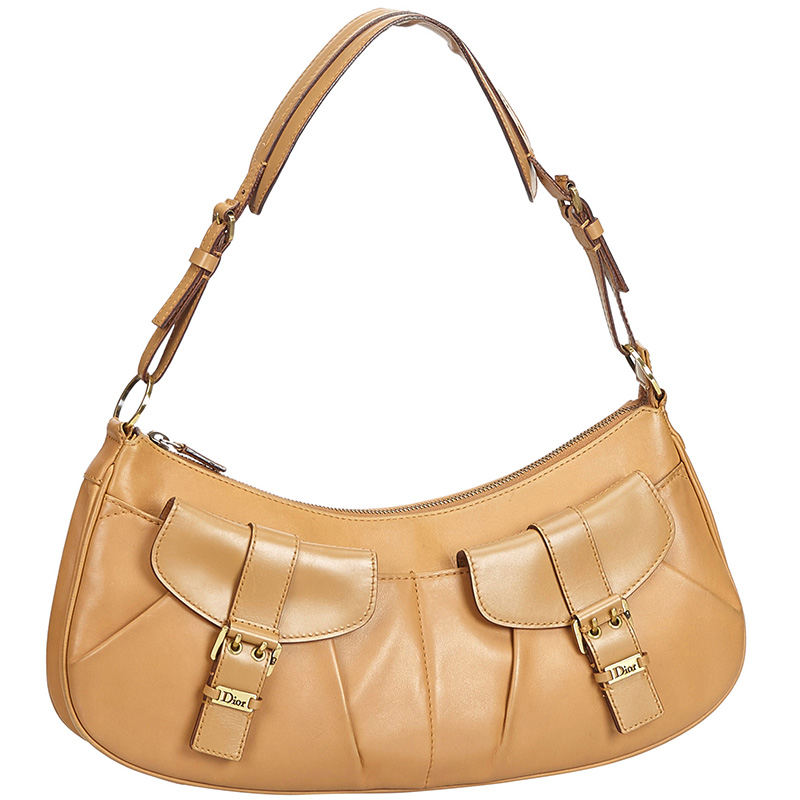

Dior Beige Leather Satchel Bag