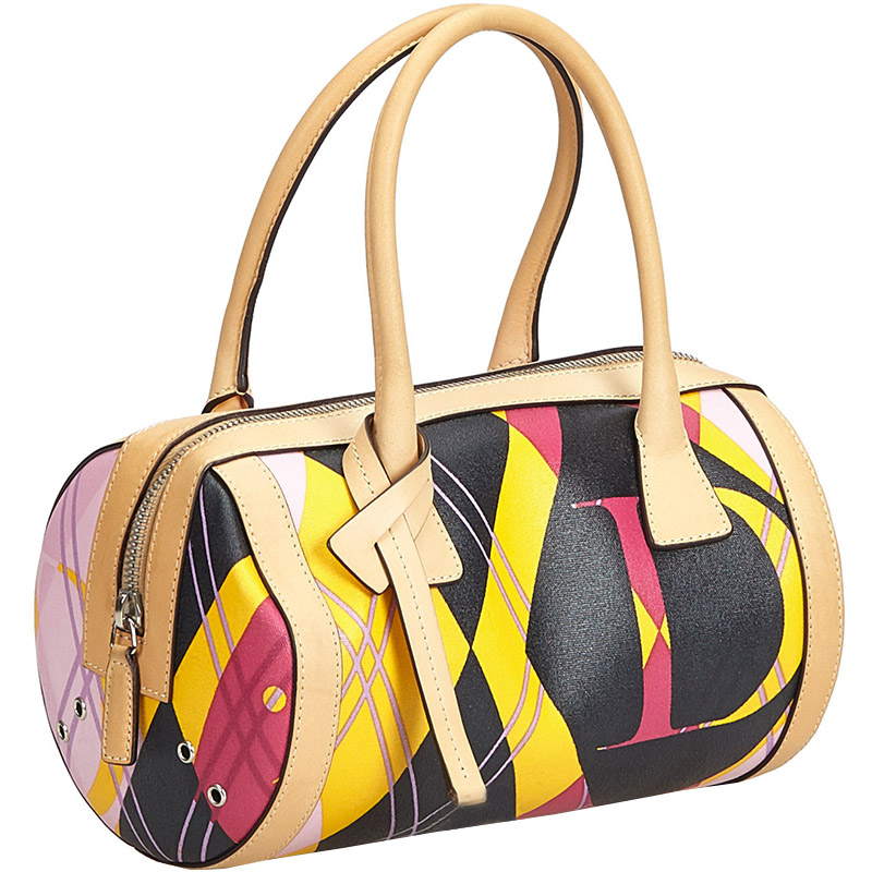 

Dior Multicolor Printed Coated Canvas Boston Bag