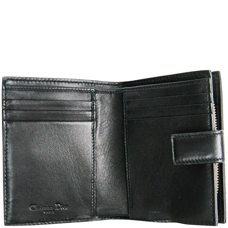 

Dior Black Leather Emblem Wallet