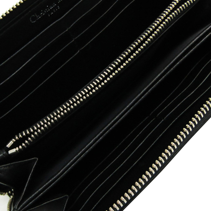 

Dior Black Leather Diorama Long Wallet