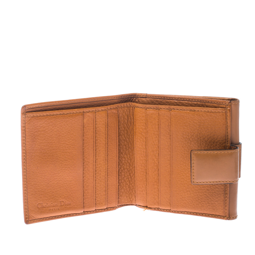 

Dior Tan Leather Diorling Compact Wallet