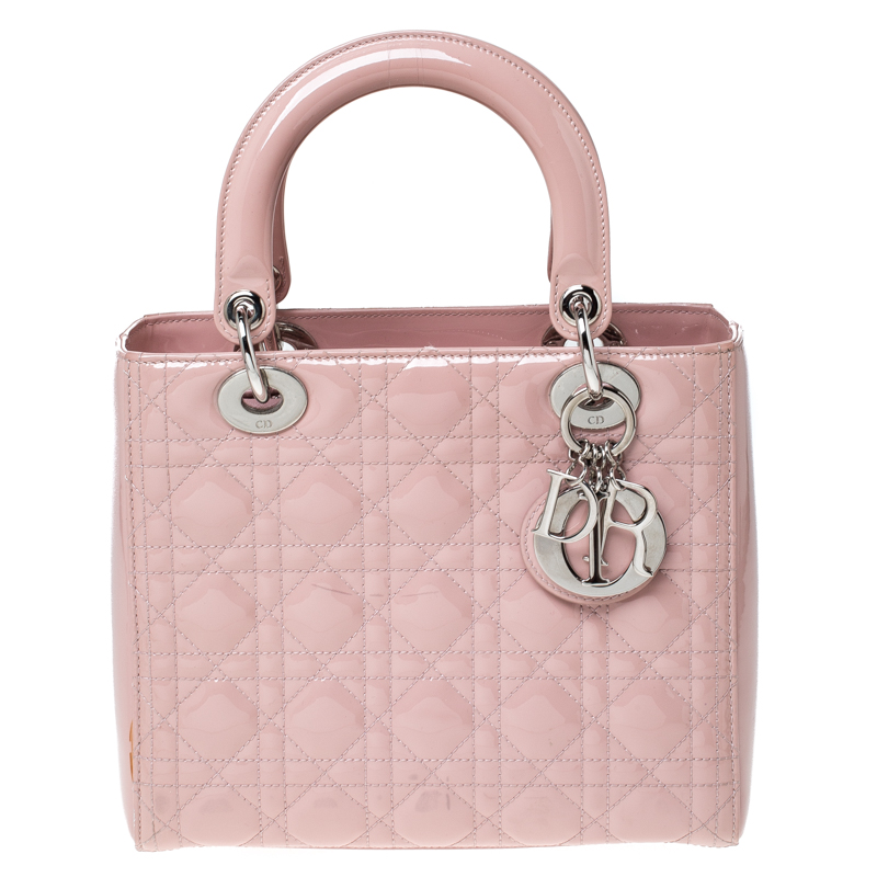 Dior Light Pink Patent Leather Medium 