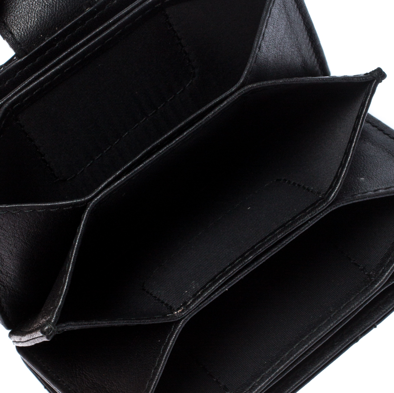 

Dior Black Patent Cannage Leather Gusset Card Holder
