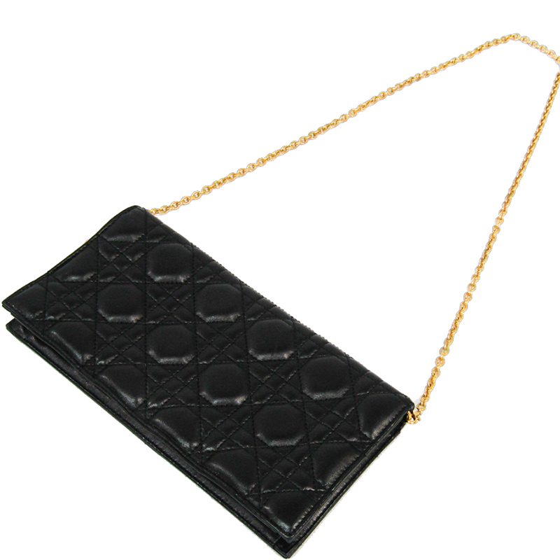 

Dior Black Cannage Quilted Leather Lady Dior Shoulder Bag