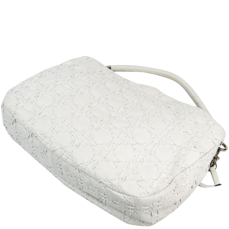 

Dior White Leather Shoulder Bag