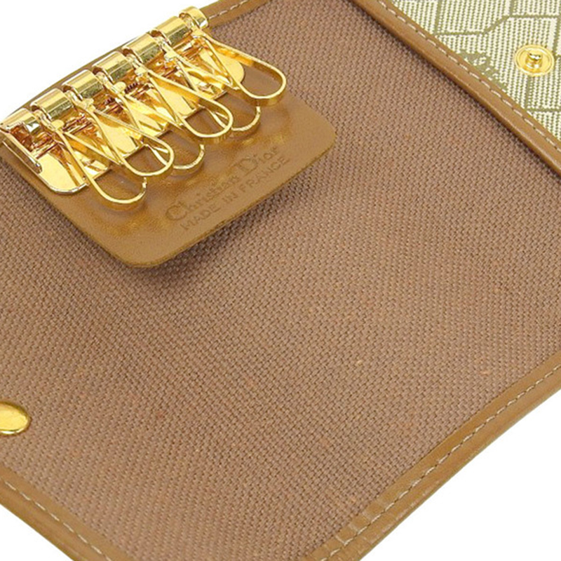 

Dior Brown Canvas Leather Logo 6-piece Key Case