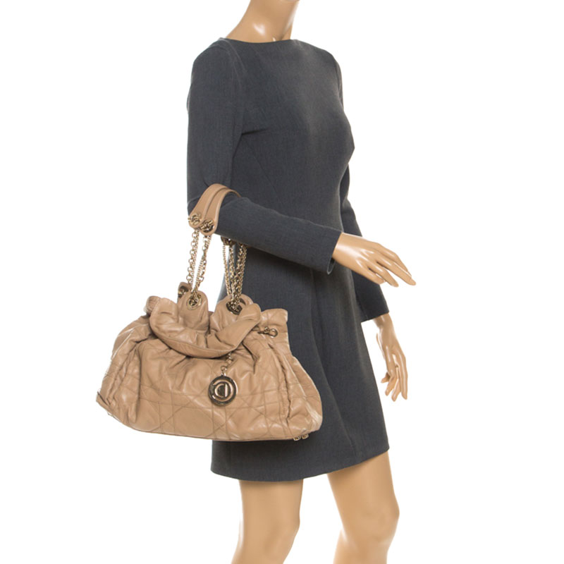 

Dior Beige Cannage Leather Le Trente Tote
