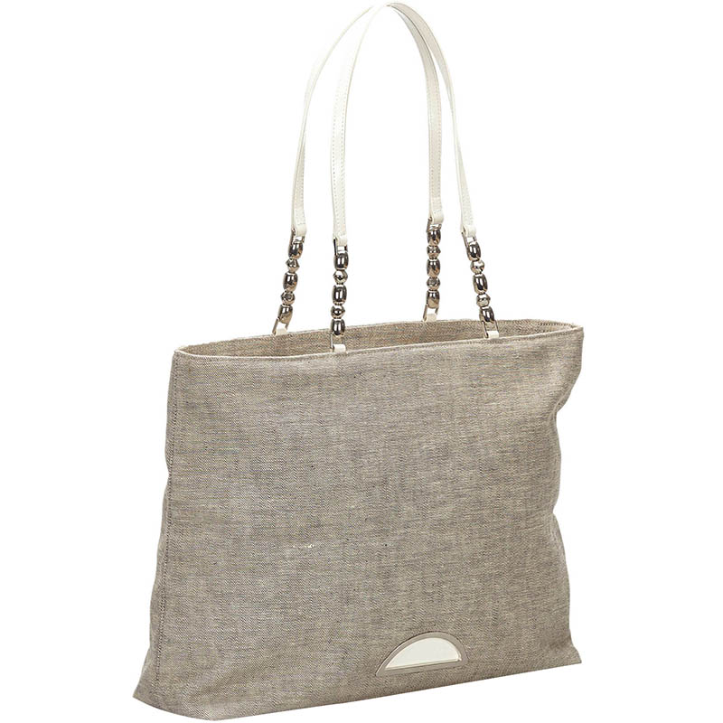 

Dior Gray Denim Malice Tote Bag, Grey
