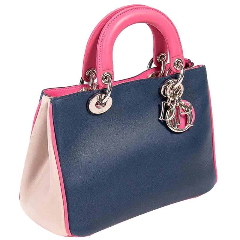 

Dior Tricolor Leather Mini Diorissimo Bag, Multicolor