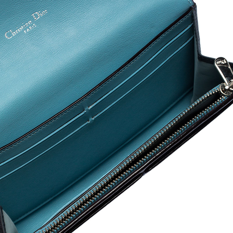 

Dior Grey Leather Diorissimo Continental Wallet