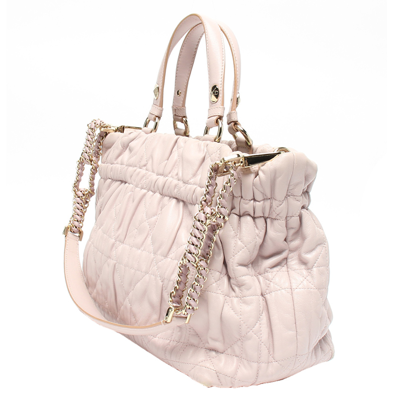 

Dior Pink Cannage Leather Bag