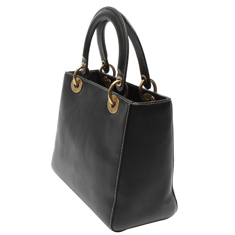 

Dior Black Leather Lady Dior Bag