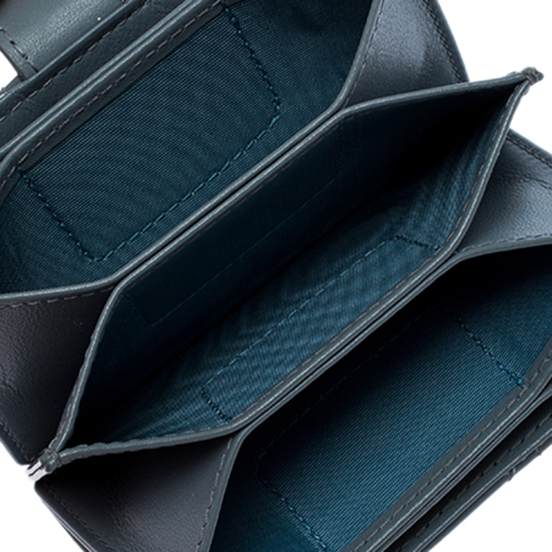 

Dior Pale Blue Cannage Leather Gusset Card Holder