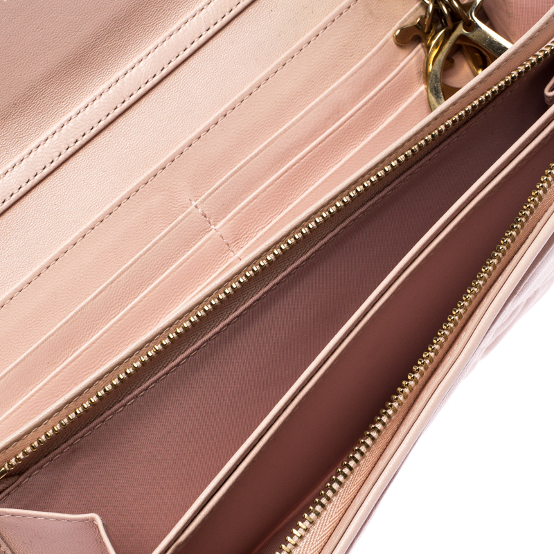 

Dior Beige Cannage Leather Lady Dior Wallet On Chain